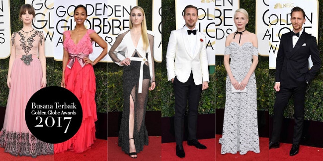 Gaya Busana Terbaik pada Golden Globe Awards 2017