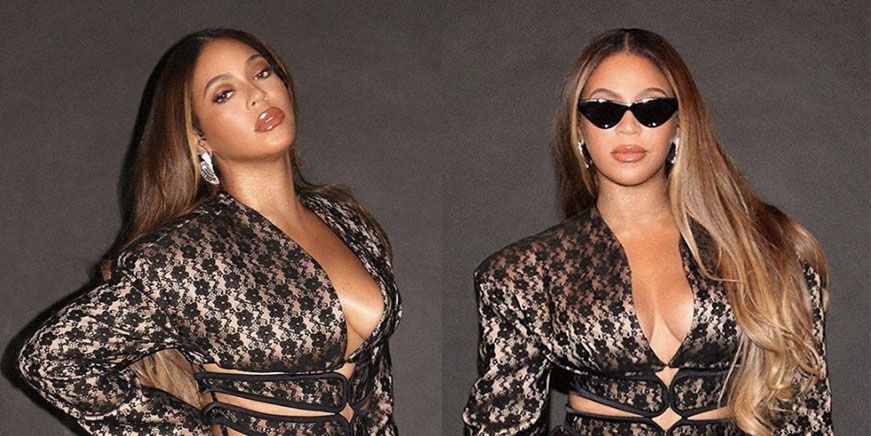 Beyoncé Kenakan Jaket Seksi dan Rok Mini Berbahan Renda