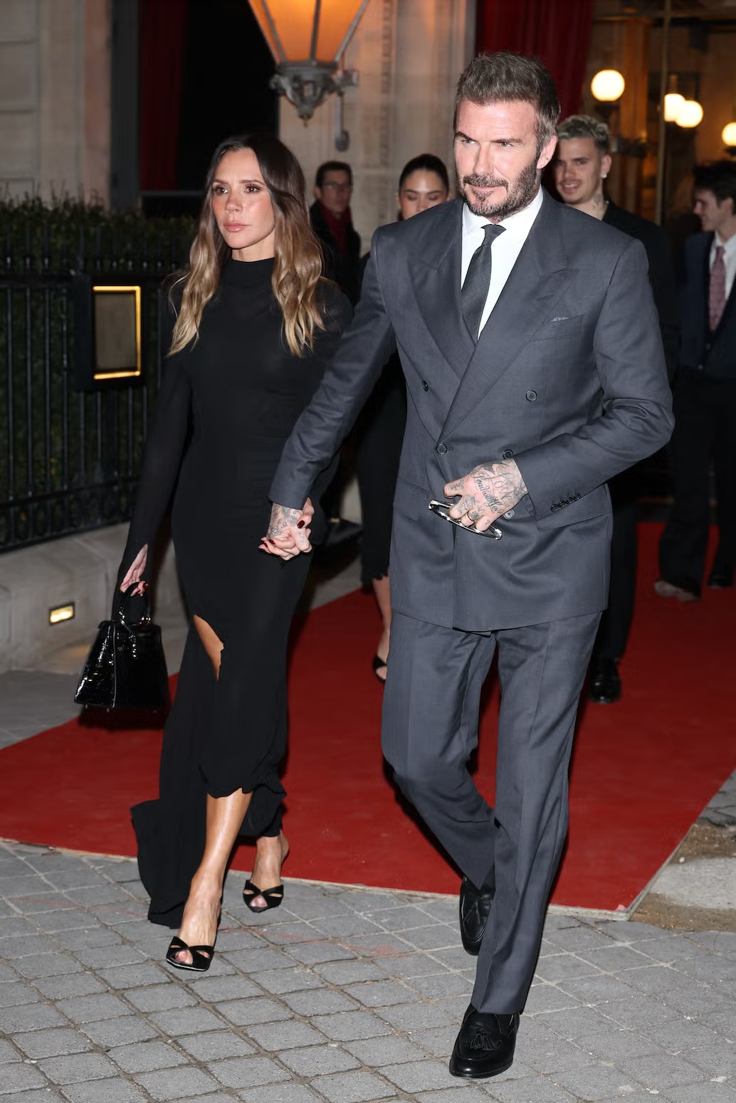 David & Victoria Beckham di Paris Couture Fashion Week