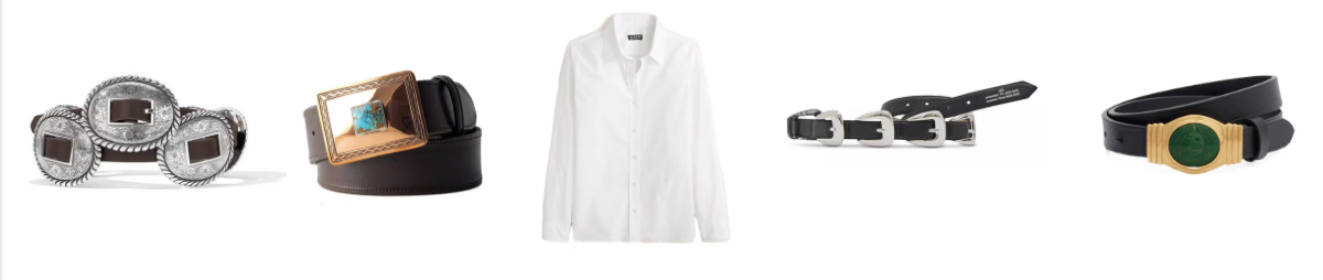 Tampilan ikat pinggang berlapis