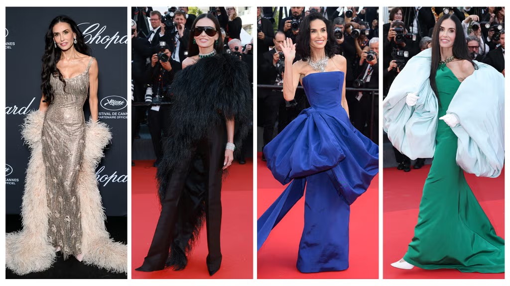 Semua Penampilan Memukau Demi Moore di Festival Film Cannes