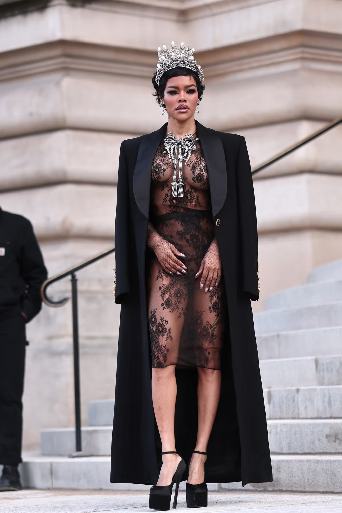 Teyana Taylor di Paris Couture Fashion Week