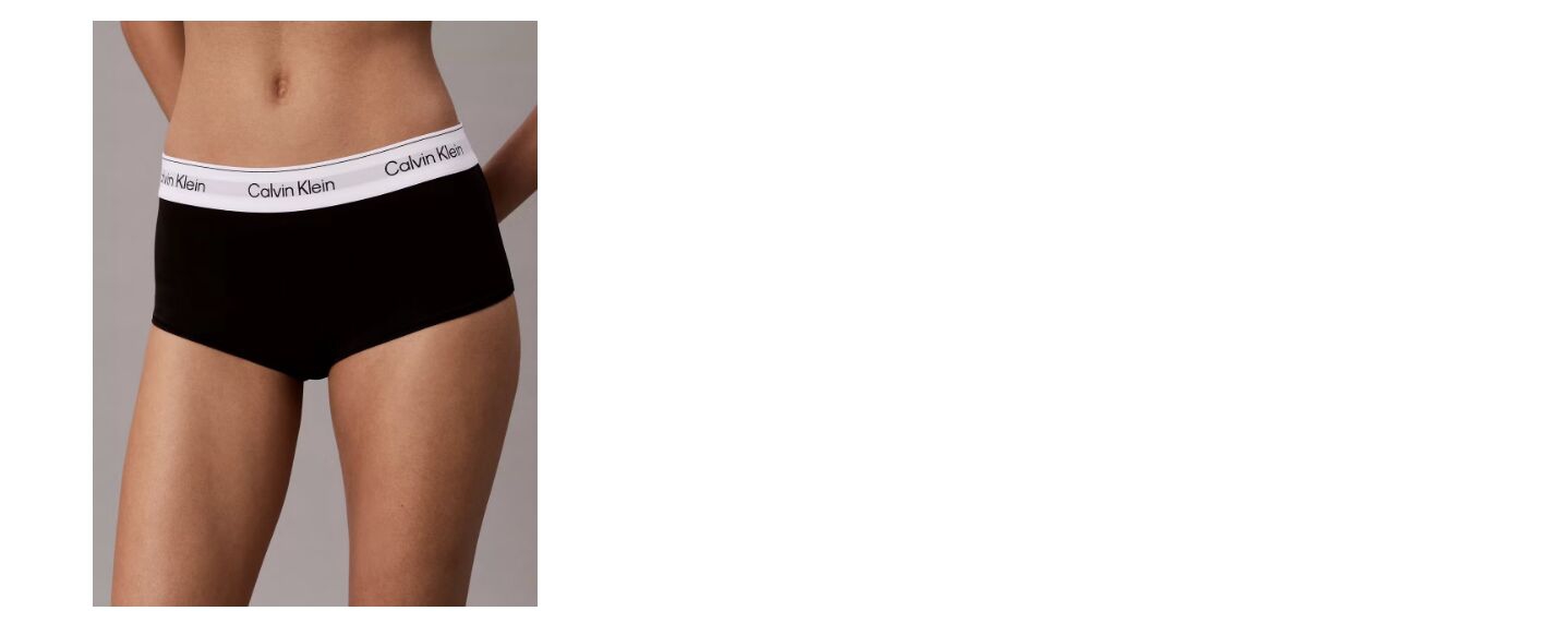 Dari kiri ke kanan: Calvin Klein Icon Cotton Modal Boyshort