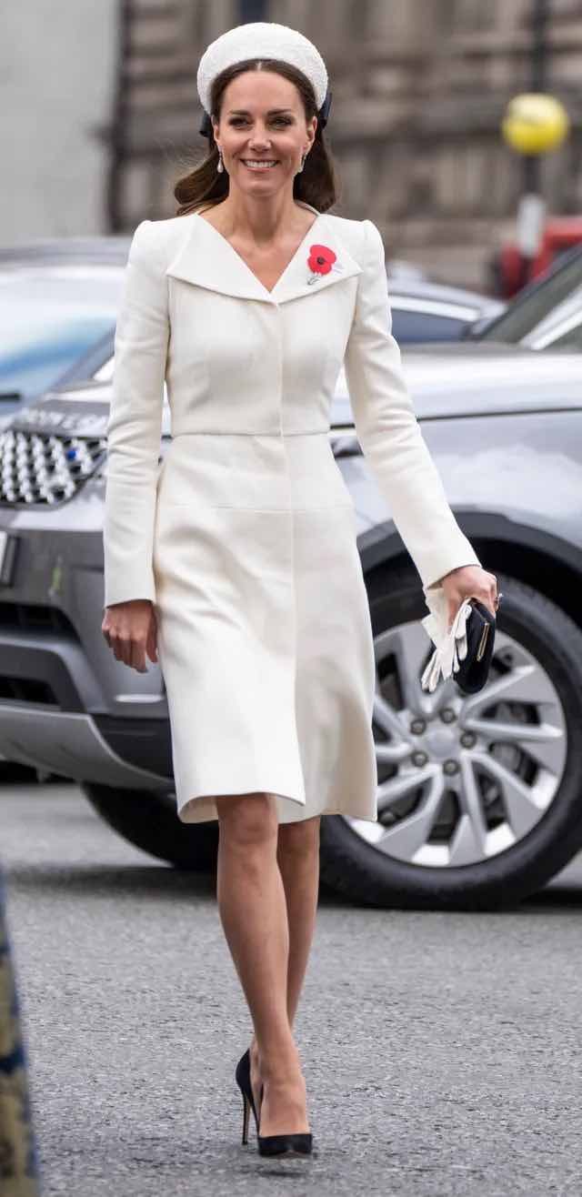 (Kate Middleton selama upacara Anzac Day di Westminster Abbey tahun 2022.)