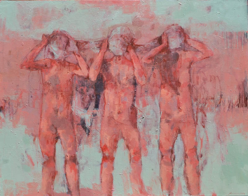 Triana Nurmaria. No One Knows. 2020. Acrylic on Canvas. 120 x 150 cm