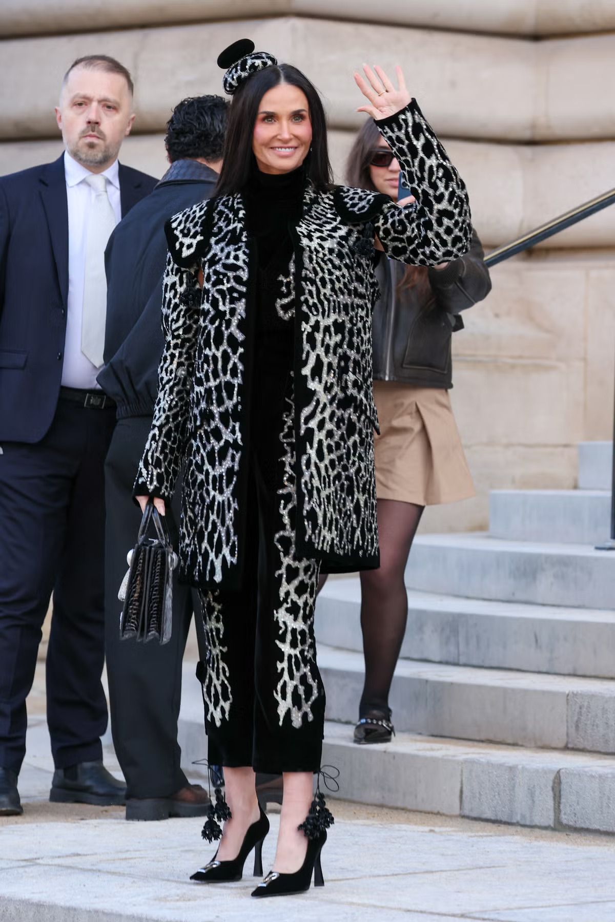 Demi Moore di Paris Couture Fashion Week