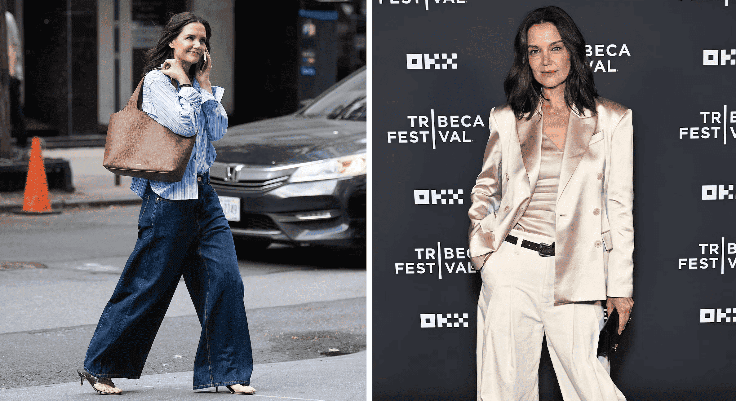 Katie Holmes Tetap Andalkan Sandal hingga Akhir Musim Semi