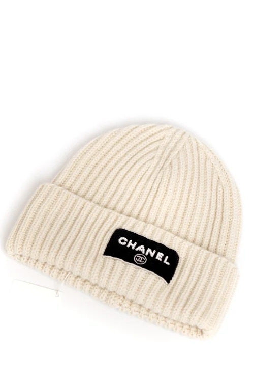Chanel Logo Cashmere Beanie