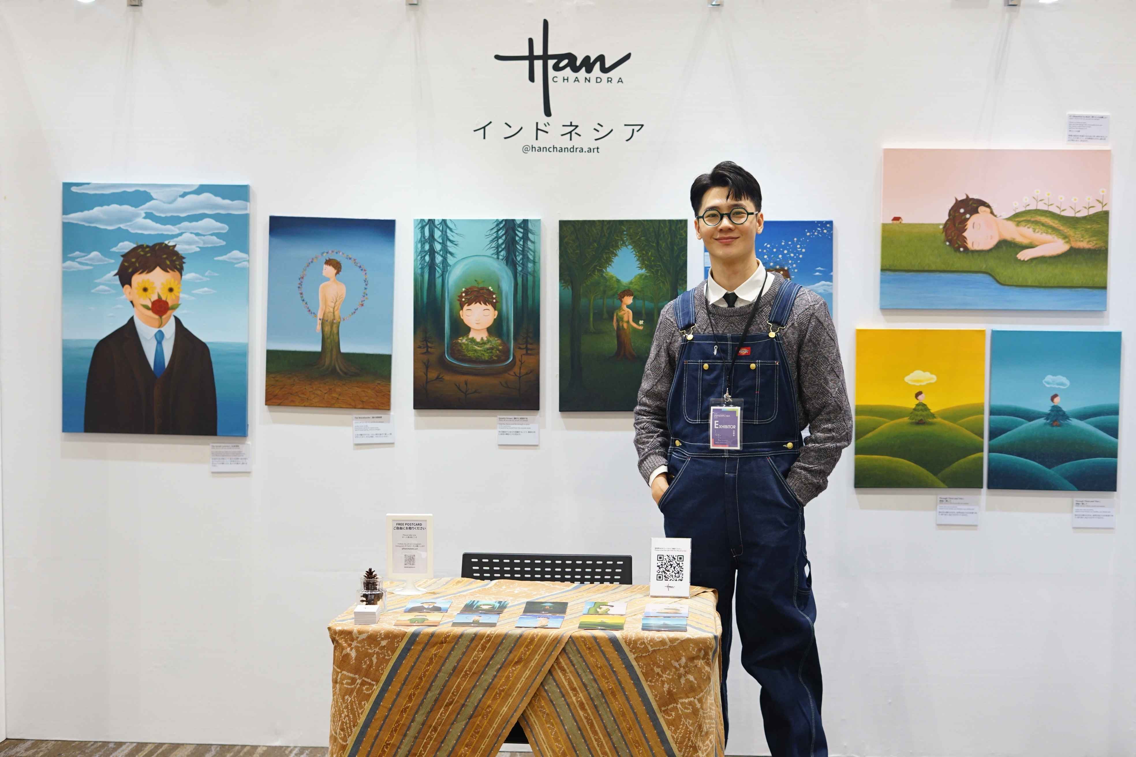 Han Chandra Pamerkan 10 Karya Lukis di Pameran Seni Osaka, Jepang
