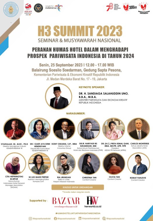 H3 Summit 2023 - Himpunan Humas  Hotel Jakarta