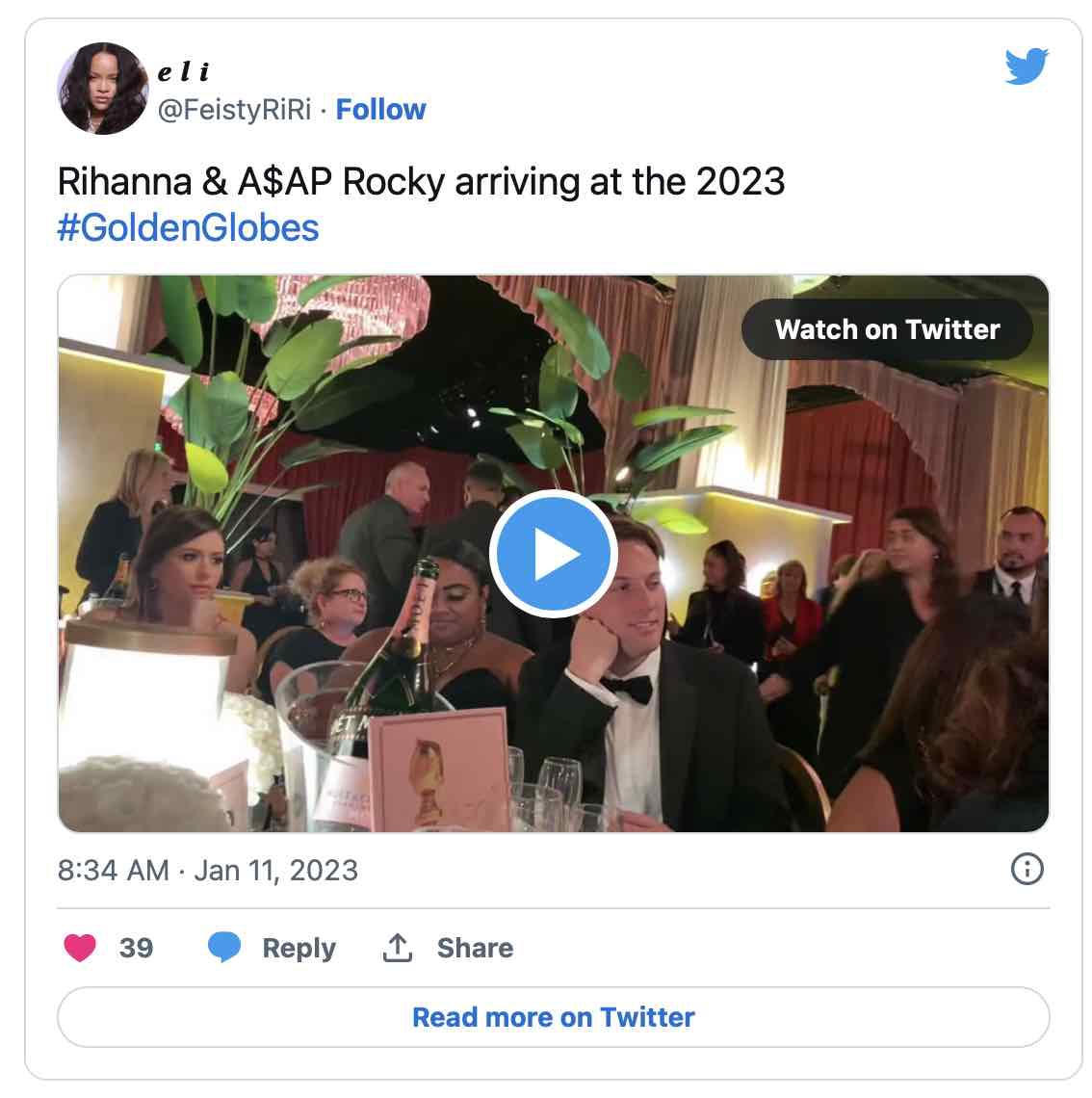 Rihanna & A$AP Rocky Golden Globes 2023