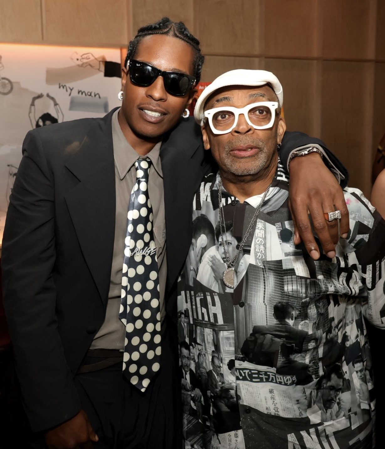 Rocky berpose bersama sutradara Spike Lee
