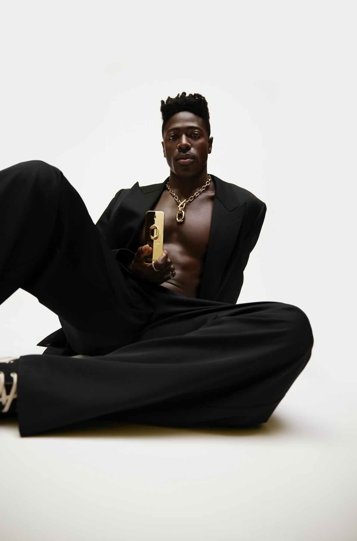 moses sumney Brand Ambassador Rabanne Million Gold For Her