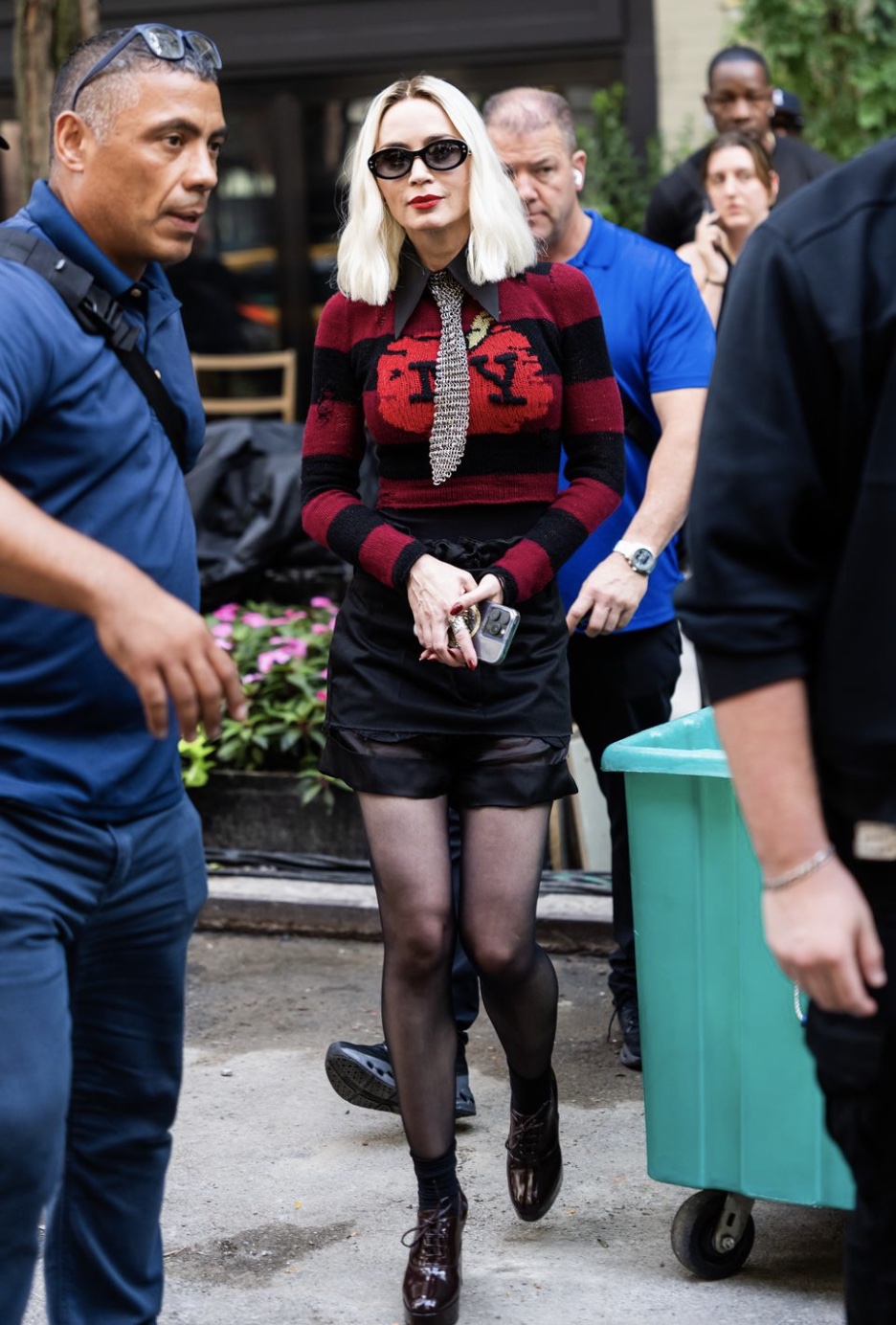 Emily Blunt di set Devil Wears Prada 2