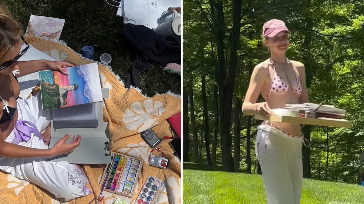 Gigi dan Bella Hadid Bagikan Cuplikan Acara Pool Party Sembari Melukis Bersama Antoni dan Teman-Temannya