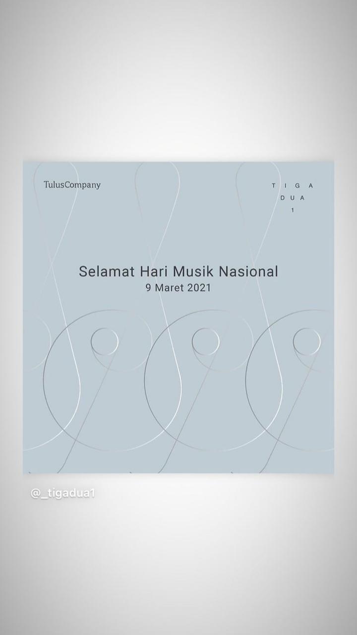 Hari Musik Nasional - Tulus / Foto: Courtesy of Instagram @tulusm