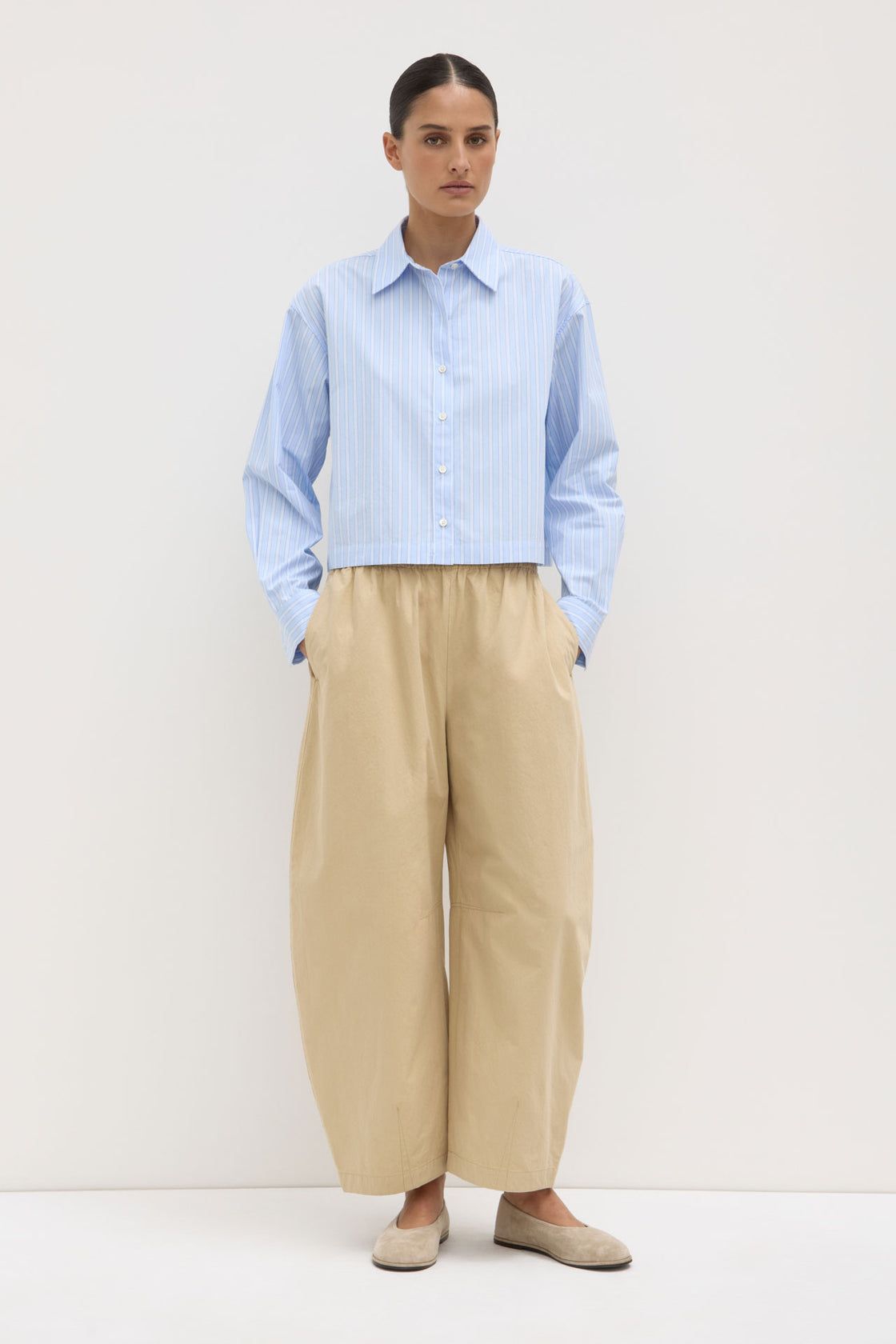 Boxy Shirt with Barrel Pants