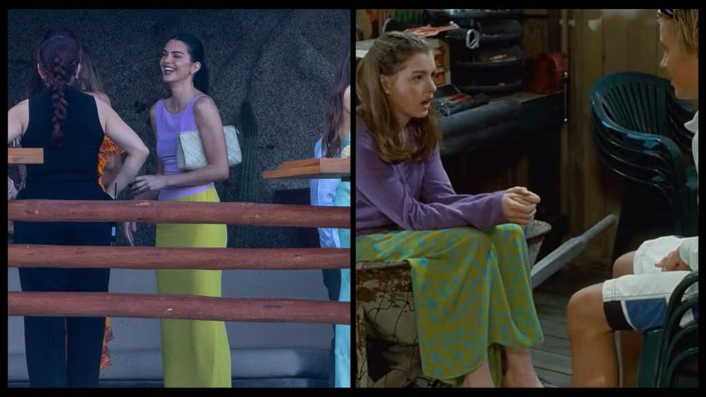 Kendall Jenner Membuat Warna Ungu dan Hijau Limau Menjadi Kombinasi Paling Modis