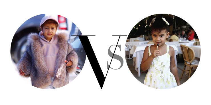 North West vs Blue Ivy Carter dalam Fashion