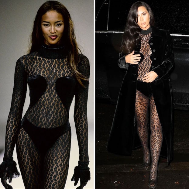 Kim Kardashian Terlihat Meniru Gaya '90s Naomi Campbell