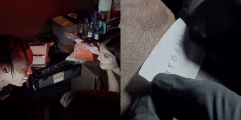 Kylie Jenner dan Travis Scott Pamer Tato Kembar
