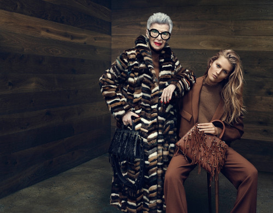 Iris Apfel dan Toni Garrn sebagai #AIGNERicons