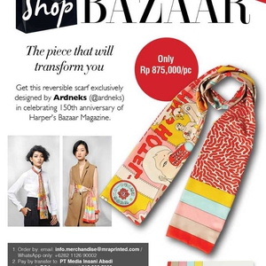Limited Edition Red Scarf 150th Anniversary Harper's Bazaar