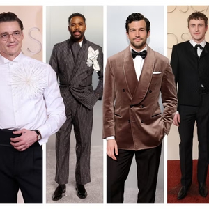 Para Pria Tampil Memukau dengan Setelan Jas di Karpet Merah Oscar