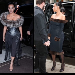 Lagi, Kim Kardashian Kenakan Bulu Mewah untuk Momen Promosi di New York City