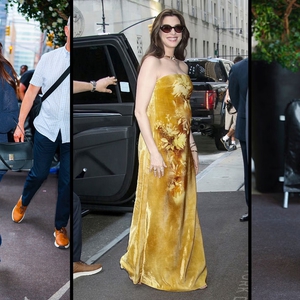 Gaya Maternity Anne Hathaway Identik dengan Romansa dan Warna Primer