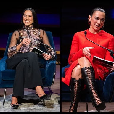Dua Lipa Tutup Rangkaian Perjalanan di London Literature Festival dengan Busana dari Schiaparelli