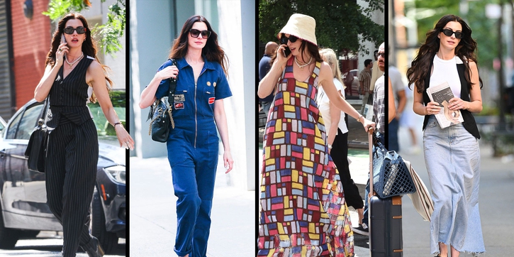 4 Penampilan Eksentrik Anne Hathaway dari Lokasi Syuting The Devil Wears Prada 2