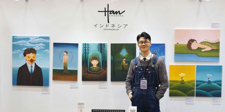 Han Chandra Pamerkan 10 Karya Lukis di Pameran Seni Osaka, Jepang