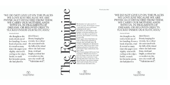 Valentino Merilis Kampanye untuk Koleksi Baru dalam Suguhan Untaian Kata