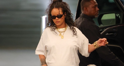 Rihanna Beri Inspirasi Padu Padan Scarf yang Dikenakan sebagai Rok