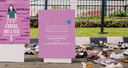 Stop Kekerasan Pada Perempuan, The Body Shop Gelar Kampanye Shoes Art Installation