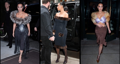 Lagi, Kim Kardashian Kenakan Bulu Mewah untuk Momen Promosi di New York City