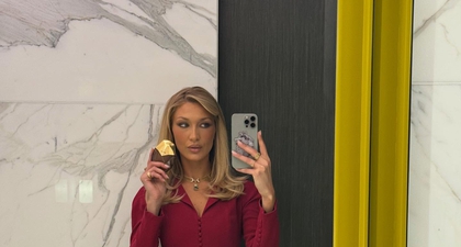 Bella Hadid Tampil Elegan dalam Setelan Peplum Merah yang Jadi Tren Musim Ini