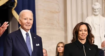 Kamala Harris Tampil Elegan dengan Busana Serba Hitam di Pelantikan Donald Trump