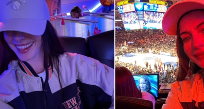 Anne Hathaway Membuka Musim NBA dengan Gaya Serba Knicks