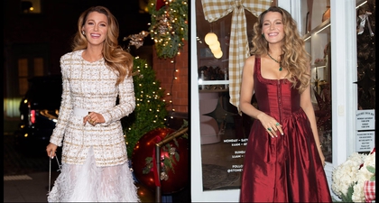 Blake Lively Kenakan Dua Busana yang Menyalurkan Nuansa Festive