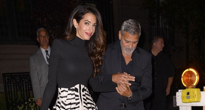 Amal Clooney Melangkah dengan Rok Mini Bermotif Zebra untuk Malam Kencan Spesialnya dengan George Clooney