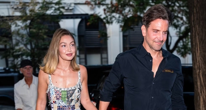 Gigi Hadid Tampil Cerita dalam Gaun Maxi Patchwork Berhias Manik-Manik