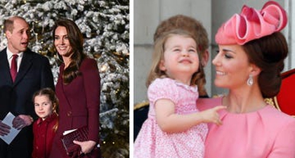 10 Momen Putri Kate dan Putri Charlotte Tampil Kompak dengan Busana Senada
