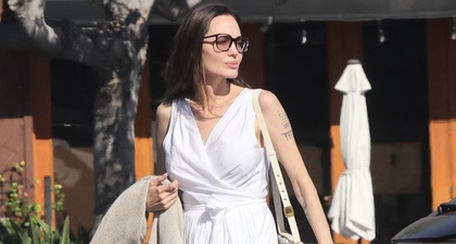 Tampilan Elegan Angelina Jolie dengan Gaun Sundress Putih