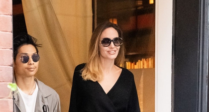 Angelina Jolie Mengenakan Little Black Dress Saat Keluar dengan Putranya, Pax