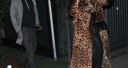Tampilan Elegan Adele dengan Jaket Bermotif Leopard di Malam Kencan