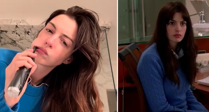 Lagi! Anne Hathaway Tampil dengan Sweater Cerulean yang Ikonis di The Devil Wears Prada 2