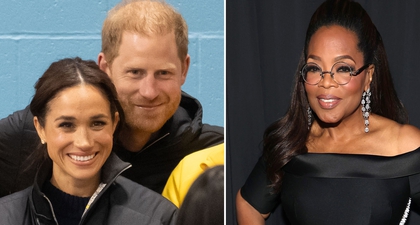 Oprah Winfrey Bercanda Soal Nama Belakang Kerajaan Pangeran Harry dan Duchess Meghan