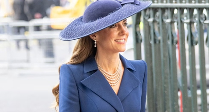 Putri Kate Tampil Timeless dengan Kalung Mutiara Vintage dan Anting Milik Ratu Elizabeth